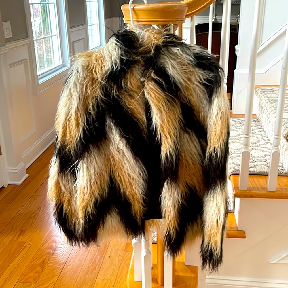 House of Harlow multi colored fur jacket